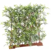 Image de Pegane - Plante Artificielle Haute Gamme Spécial Extérieur/ Haie Bambou Artificiel Coloris Vert - Dim : 90 X 45 X 110 Cm