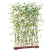 Image de Pegane - Plante Artificielle Haute Gamme Spécial Extérieur/ Haie Artificielle Bambou Coloris Vert - Dim : 190 X 35 X 110 Cm