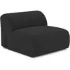 Image de Fauteuil Sans Accoudoirs En Tissu Bouclette Anthracite Foncé Myra