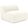 Image de Fauteuil Sans Accoudoirs En Tissu Bouclette Crème Myra