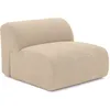 Image de Fauteuil Sans Accoudoirs En Velours Côtelé Beige Myra