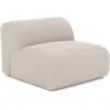 Image de Fauteuil Sans Accoudoirs En Tissu Tramé Beige Myra