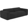 Image de Canapé 3 Places En Tissu Bouclette Anthracite Foncé Myra