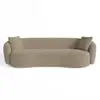 Image de Canapé 3 Places En Tissu Bouclette Beige Celine
