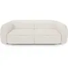 Image de Canapé 3 Places En Tissu Bouclette Crème Livia