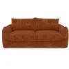 Image de Canapé Convertible Express 3 Places En Velours Gaufré Terracotta Icon