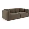 Image de Canapé 3 Places 3 Places En Tissu Tramé Toucher Doux Marron Glacé Lush