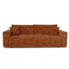 Image de Canapé Convertible Express 4 Places En Velours Gaufré Terracotta Vibe