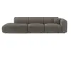Image de Canapé Droit 310cm 5 Places En Velours À Motifs Gris Myra
