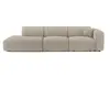 Image de Canapé Droit 310cm 5 Places En Velours À Motifs Beige Myra