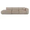 Image de Canapé Droit 5 Places En Tissu Bouclette Taupe Myra