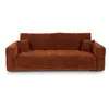 Image de Canapé Convertible Avec Coffre 4 Places En Tissu Tramé Toucher Doux Terracotta Vibe