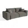 Image de Canapé Convertible Express 3 Places En Tissu Bouclette Gris Graphite Como