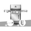 Image de Barbecue À Gaz Rogue Pro Inox 3 Brûleurs + 1 Sizzle Zone + Rôtissoire + Meuble Rangement Sous Tablette - Napoléon