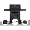 Image de Barbecue Gaz Freestyle 425 Noir 4 Brûleurs + 1 Sizzle Zone Série Phantom + Housse + Rôtissoire + Plateau Charbon - Napoléon