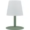 Image de Lampe de table sans fil pied en acier vert olive LED blanc chaud/blanc dimmable STANDY MINI Olive H25cm