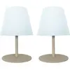 Image de Set de 2 lampes de table LED sans fil TWINS Cream H16cm