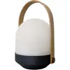 Image de Baladeuse sans fil poignée bambou naturel LED blanc chaud dimmable AURA H27cm