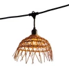 Image de Guirlande lumineuse extérieure raccordable 10m avec 20 ampoules LED filament E27 blanc chaud HAWAII LIGHT Abat-jour polyrotin bohème