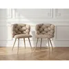 Image de Bobochic - Lot De 2 Chaises Chloe Tissu Texturé Beige