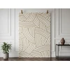 Image de Bobochic - Tapis Tissé Plat Kael Motif Abstrait 200x290 Marron
