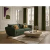 Image de Bobochic - Canapé Droit Fixe 3 Places Luigi Tissu Lisse Vert