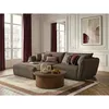 Image de Bobochic - Canapé D'Angle Fixe Luigi Tissu Lisse Angle Gauche Taupe