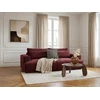 Image de Bobochic - Canapé Droit Fixe 3 Places Assise Profonde Twiny Tissu Lisse Rouge
