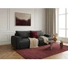Image de Bobochic - Canapé Droit Fixe 3 Places Assise Profonde Twiny Tissu Lisse Gris Foncé