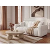 Image de Bobochic - Canapé Droit Convertible Ouverture Express 3 Places Bradley Tissu Bouclette Blanc