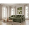 Image de Bobochic - Canapé D'Angle Réversible Compact Nevada Gros Côtelé Doux Vert