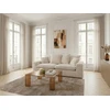Image de Bobochic - Canapé Droit Fixe 2 Places Nevada Gros Côtelé Doux Beige