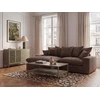 Image de Bobochic - Canapé D'Angle Réversible Compact Nevada Tissu Chenille Marron