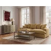 Image de Bobochic - Canapé 3 Places Causeuse Avec Assise Profonde Nevada Tissu Chenille Jaune