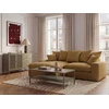 Image de Bobochic - Canapé D'Angle Réversible Compact Nevada Tissu Chenille Jaune