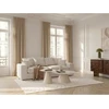 Image de Bobochic - Canapé Droit Fixe 2 Places Nevada Tissu Chenille Blanc
