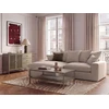 Image de Bobochic - Canapé D'Angle Réversible Compact Nevada Tissu Chenille Beige