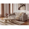 Image de Bobochic - Canapé Droit Convertible Ouverture Express 3 Places Bradley Tissu Bouclette Taupe