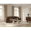 Image de Bobochic - Canapé Droit Fixe 2 Places Nevada Tissu Chenille Marron