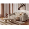 Image de Bobochic - Canapé Droit Convertible Ouverture Express 3 Places Bradley Tissu Bouclette Beige