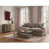 Image de Bobochic - Canapé 3 Places Causeuse Avec Assise Profonde Nevada Tissu Chenille Beige