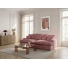 Image de Bobochic - Canapé 3 Places Causeuse Avec Assise Profonde Nevada Gros Côtelé Doux Rose