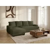 Image de Bobochic - Canapé D'Angle Convertible Coffre Campi Tissu Velours Côtelé Angle Gauche Vert