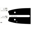 Image de Guide Chaine Tronçonneuse Alpina 30cm3/8' Lp .050 (1,3mm).