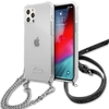 Image de Coque Rigide Transparente Guess Guhcp12lkc4gssi Pour Iphone 12 Pro Max 6,7 Pouces, Compatible 4g, Avec Chaîne Argentée