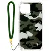 Image de Coque pour iPhone 12 et 12 Pro avec Dragonne Motif Camouflage Vert - Neuf