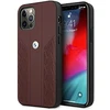 Image de Étui Bmw Bmhcp12lrsppr Pour Iphone 12 Pro Max 6,7 Pouces, Rouge, Rigide, En Cuir Perforé Incurvé