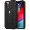 Image de Étui Bmw Bmhcp12lrsppk Pour Iphone 12 Pro Max 6,7 Pouces, Noir, Rigide, En Cuir Perforé Incurvé