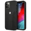 Image de BMW étui pour iPhone 12 Pro Max 6.7 Noir Cuir Curve Perforé - Neuf