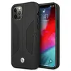 Image de BMW Étui pour iPhone 12 Pro Max 6.7 Noir Côtés en cuir perforé - Neuf